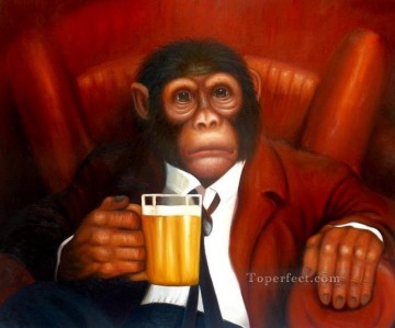 Animal Painting - mr monkey